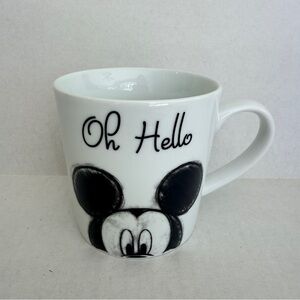 Disney Mickey Mouse"Oh Hello" Coffee White Mug 90 Years of Magic 160z